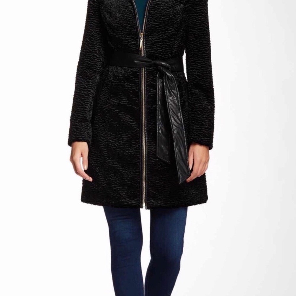 ELLEN TRACY faux fur Persian coat